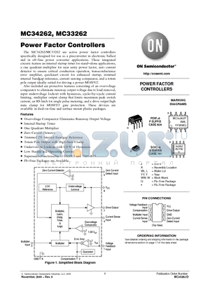 MC33262DG datasheet - Power Factor Controllers