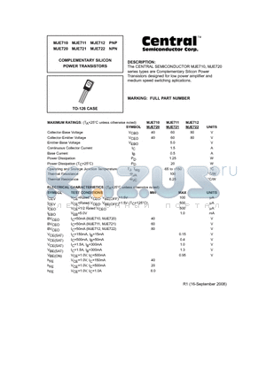 MJE710_08 datasheet - COMPLEMENTARY SILICON POWER TRANSISTORS