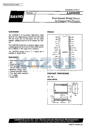 LA6525M datasheet - Four-channel Bridge Driver for Compact Dise Players