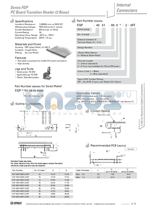 FGP-5001-0501-2-0FF datasheet - PC Board Transition Header (2 Rows)