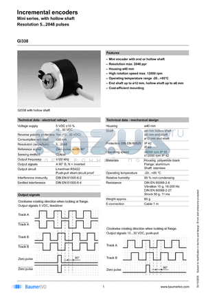 GI338.1604128 datasheet - Incremental encoders