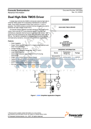 MC33285DR2 datasheet - Dual High-Side TMOS Driver