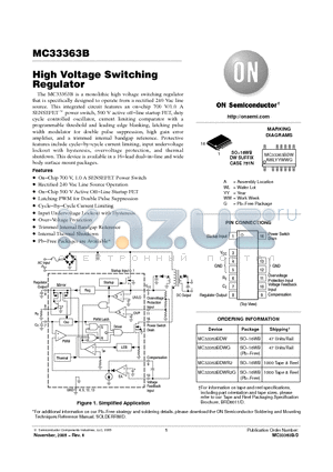 MC33363BDWR2 datasheet - High Voltage Switching Regulator