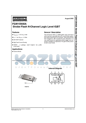 FGW15N40A datasheet - Strobe Flash N-Channel Logic Level IGBT