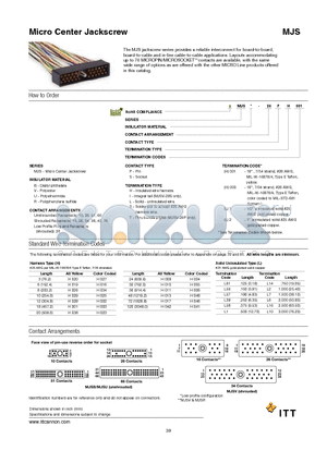 MJSB-10PH001 datasheet - Micro Center Jackscrew