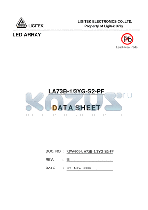 LA73B-1-3YG-S2-PF datasheet - LED ARRAY