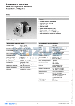 GI352.121B148 datasheet - Incremental encoders