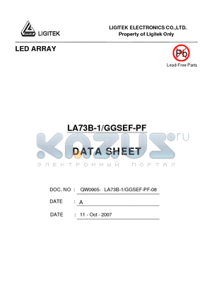 LA73B-1-GGSEF-PF datasheet - LED ARRAY