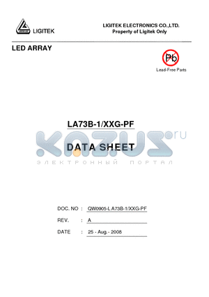 LA73B-1-XXG-PF datasheet - LED ARRAY