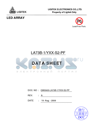 LA73B-1-YXX-S2-PF datasheet - LED ARRAY