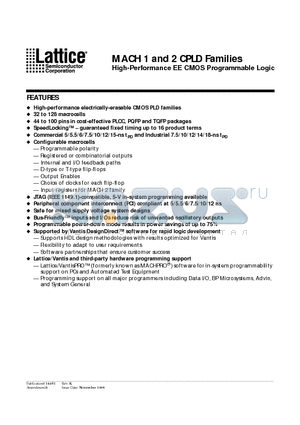 MACH1 datasheet - High-Performance EE CMOS Programmable Logic