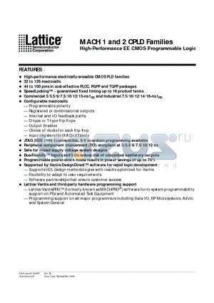 MACH111-12JI datasheet - High-Performance EE CMOS Programmable Logic