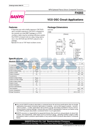 FH203 datasheet - VCO OSC Circuit Applications