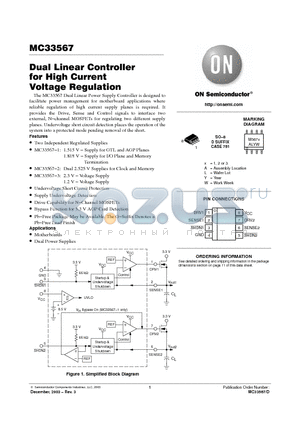 MC33567D-1R2 datasheet - Dual Linear Controller for High Current Voltage Regulation