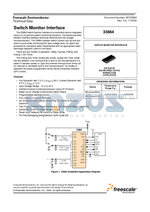 MC33884DW datasheet - Switch Monitor Interface