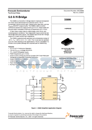 MC33886DHR2 datasheet - 5.0 A H-Bridge