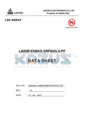 LA92B-XSBKS.SRF9UG-5-PF datasheet - LED ARRAY