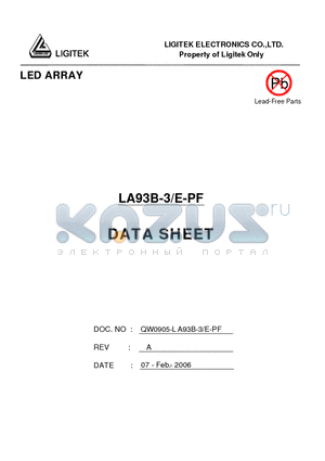 LA93B-3-E-PF datasheet - LED ARRAY