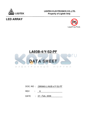 LA93B-4-Y-S2-PF datasheet - LED ARRAY