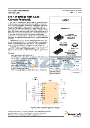 MC33887PNBR2 datasheet - 5.0 A H-Bridge with Load Current Feedback