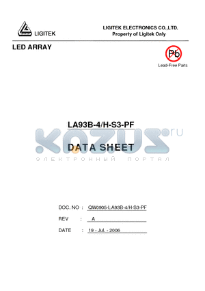 LA93B-4-H-S3-PF datasheet - LED ARRAY