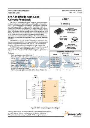 MC33887PNBR2 datasheet - 5.0 A H-Bridge with Load Current Feedback