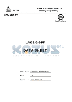 LA93B-G-6-PF datasheet - LED ARRAY