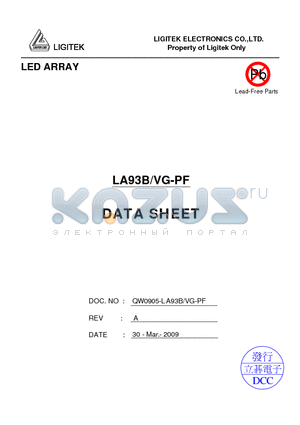 LA93B-VG-PF datasheet - LED ARRAY
