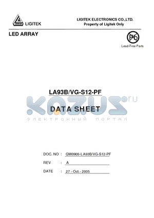 LA93B-VG-S12-PF datasheet - LED ARRAY