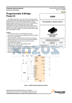 MC33899VW/R2 datasheet - Programmable H-Bridge Power IC