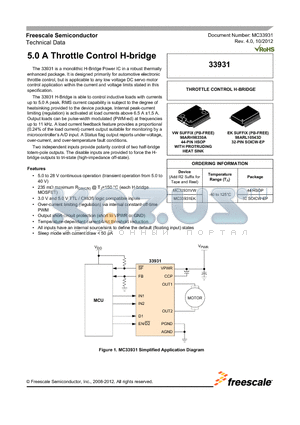 MC33931VW datasheet - 5.0 A Throttle Control H-bridge