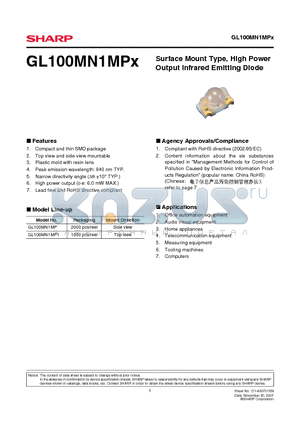 GL100MN1MP datasheet - Surface Mount Type, High Power