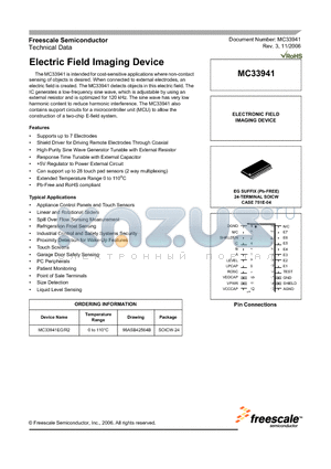 MC33941R2 datasheet - Electric Field Imaging Device