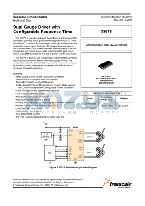 MC33976 datasheet - Dual Gauge Driver with Configurable Response Time