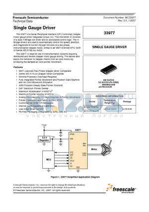 MC33977DW datasheet - Single Gauge Driver