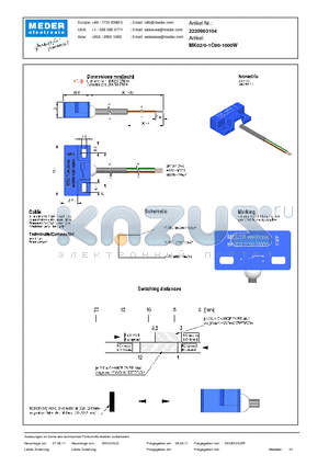 MK02-0-1C90-1000W_DE datasheet - (deutsch) MK Reed Sensor