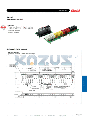 70LRCK24-DIN datasheet - RACKS 24 Channel (In-Line)