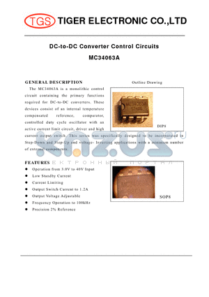 MC34063A datasheet - DC-to-DC Converter Control Circuits