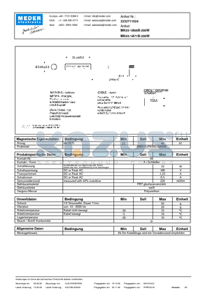 MK03-1A66B-200W_DE datasheet - (deutsch) MK Reed Sensor