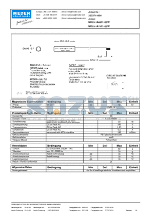 MK03-1A66C-125W_DE datasheet - (deutsch) MK Reed Sensor