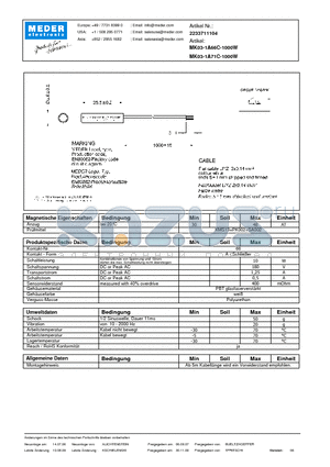 MK03-1A71C-1000W_DE datasheet - (deutsch) MK Reed Sensor