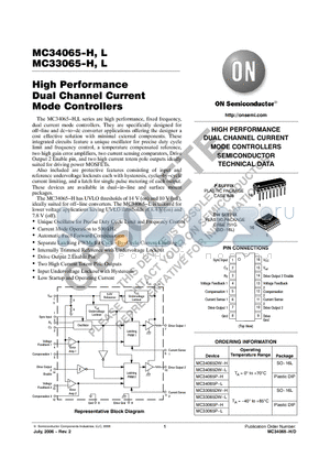 MC34065DW-L datasheet - High Performance Dual Channel Current Mode Controllers