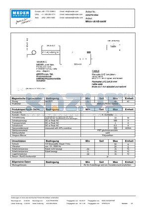 MK03-1A75B-500W_DE datasheet - (deutsch) MK Reed Sensor