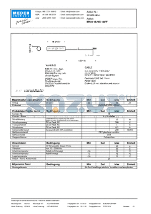 MK03-1A75C-150W_DE datasheet - (deutsch) MK Reed Sensor