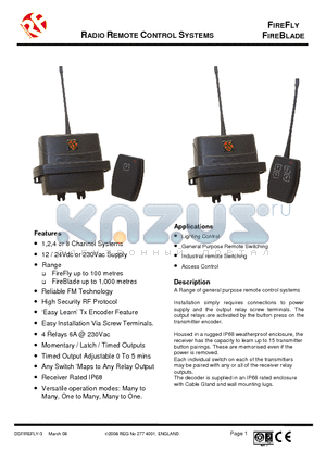 FIREFLY-S2 datasheet - RADIO REMOTE CONTROL SYSTEMS