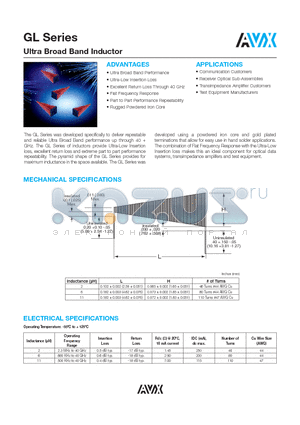GL6R0KA7B datasheet - Ultra Broad Band Inductor