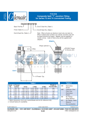 710-318XB06 datasheet - Composite Split 