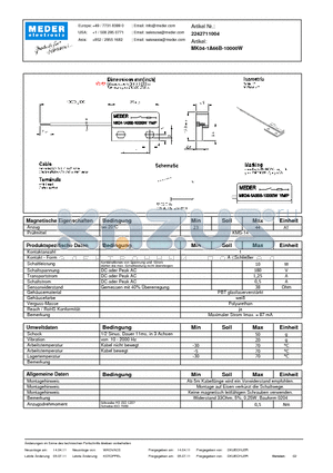 MK04-1A66B-10000W_DE datasheet - (deutsch) MK Reed Sensor