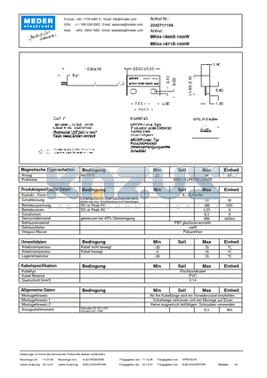 MK04-1A66B-1000W_DE datasheet - (deutsch) MK Reed Sensor