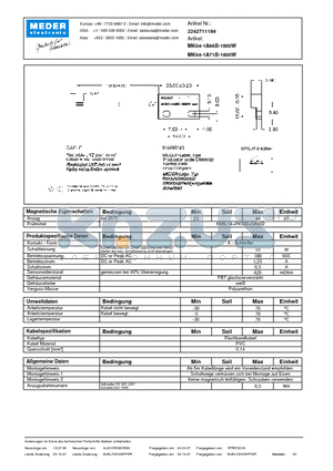 MK04-1A66B-1800W_DE datasheet - (deutsch) MK Reed Sensor